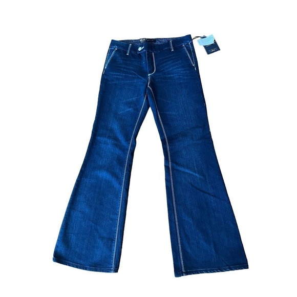 Seven7 Premium Denim Jeans Women's Size 10 Blue Bootcut Leg Mid Rise Cotton - Picture 1 of 6